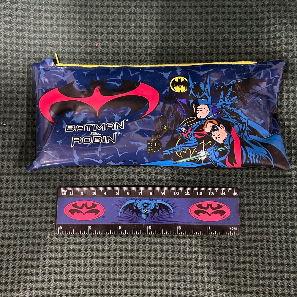 Batman & Robin vintage 1997 pencil case!!